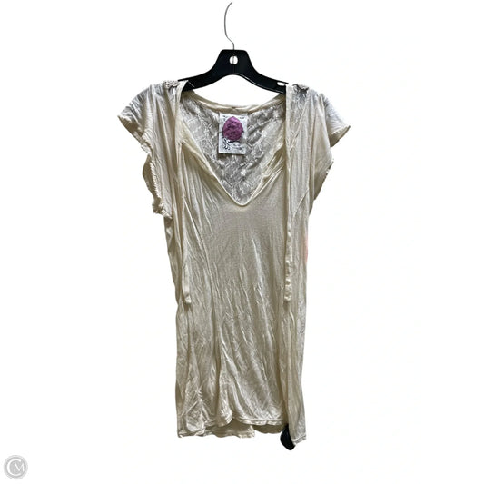 Top Short Sleeve By Free People In Cream, Size: M