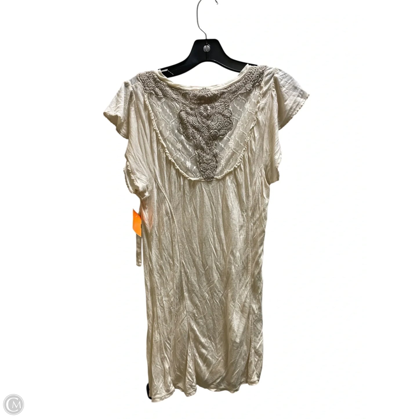 Top Short Sleeve By Free People In Cream, Size: M