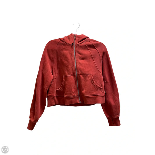 Athletic Jacket By Lululemon In Orange, Size: Xs