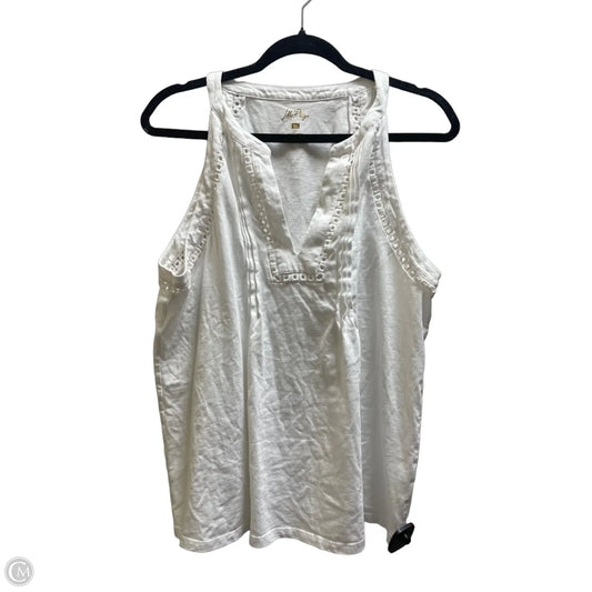 Top Sleeveless Designer By Lilly Pulitzer In White, Size: Xl