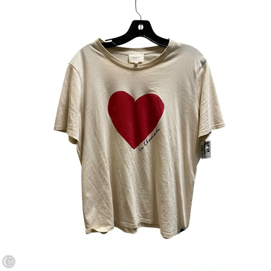 Top Short Sleeve By Sezane In Tan, Size: L