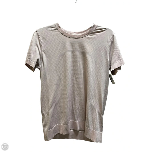 Athletic Top Short Sleeve By Lululemon In Pink, Size: M