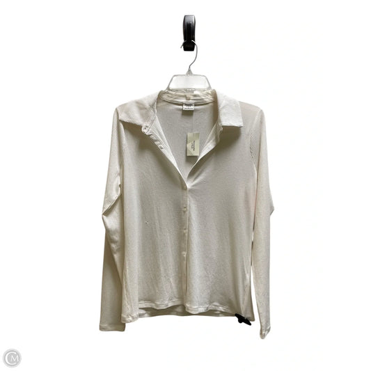 Top Long Sleeve By Abercrombie And Fitch In Cream, Size: L