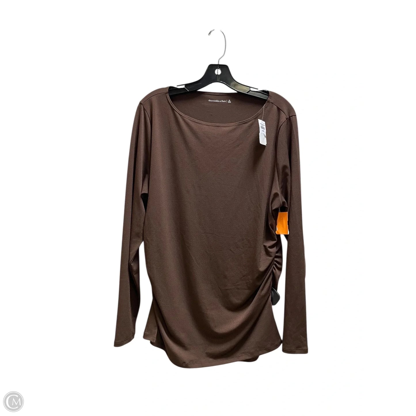 Top Long Sleeve By Abercrombie And Fitch In Brown, Size: Xl