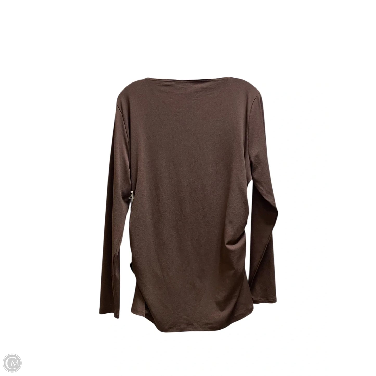 Top Long Sleeve By Abercrombie And Fitch In Brown, Size: Xl
