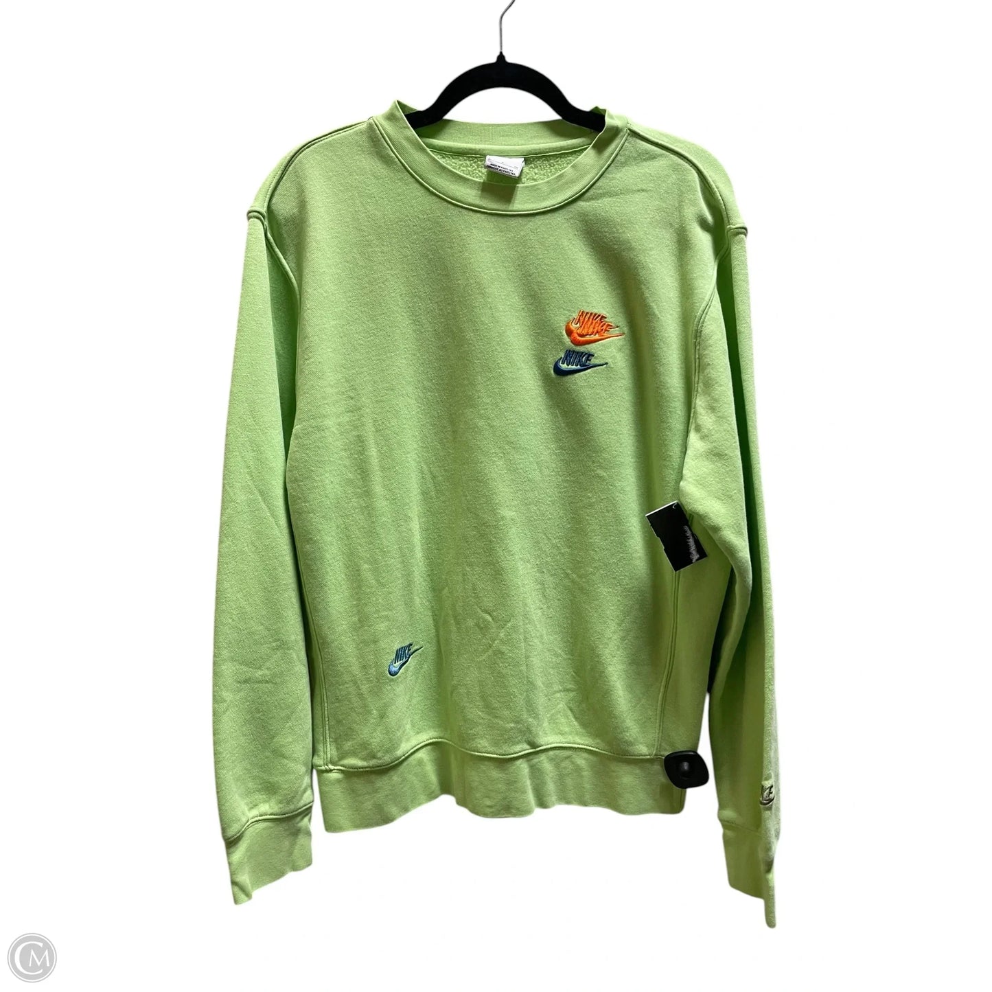 Sweatshirt Crewneck By Nike In Green, Size: S