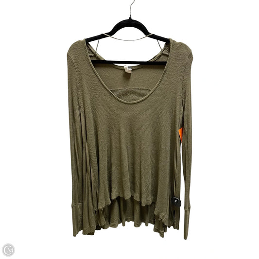 Top Long Sleeve By Free People In Green, Size: S