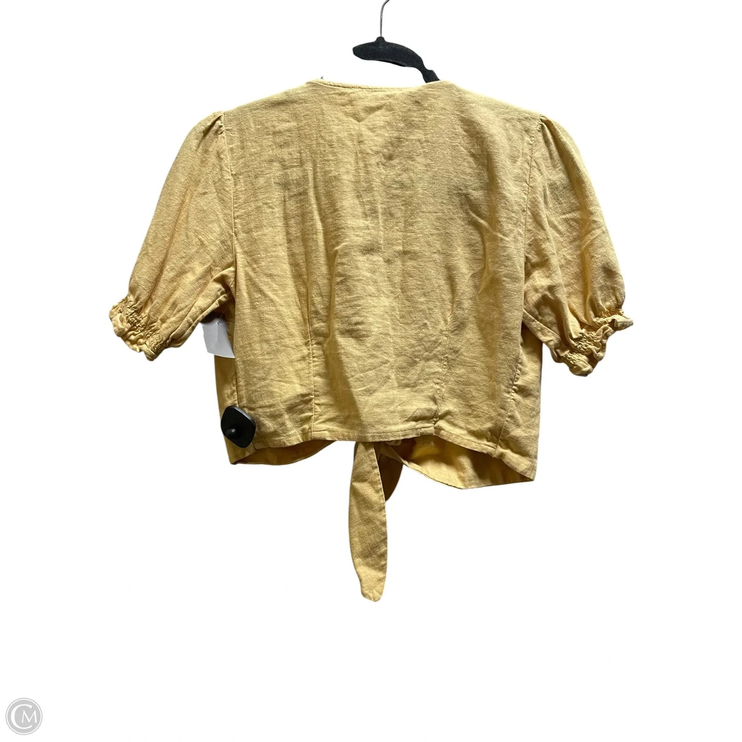 Top Short Sleeve By Abercrombie And Fitch In Yellow, Size: S