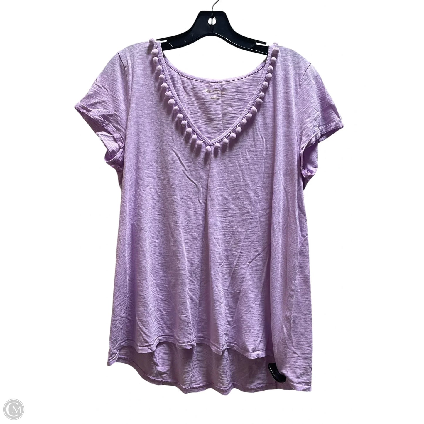 Top Short Sleeve Designer By Lilly Pulitzer In Purple, Size: L