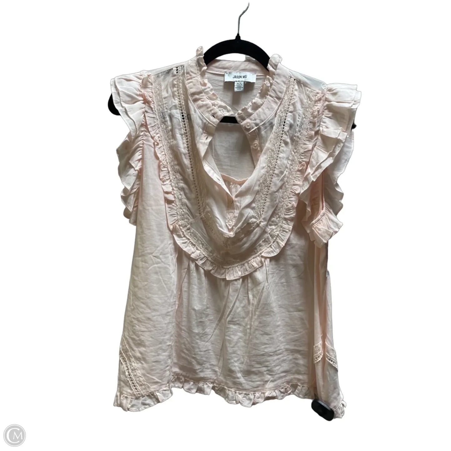 Top Short Sleeve Designer By Jason Wu In Pink, Size: M