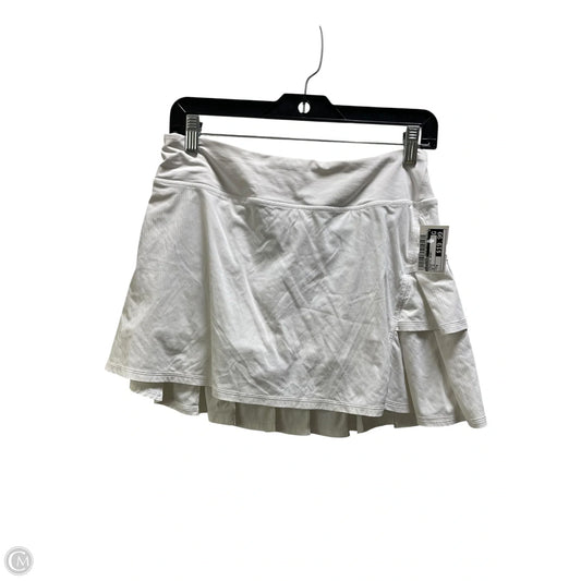 Athletic Skort By Lululemon In White, Size: 6