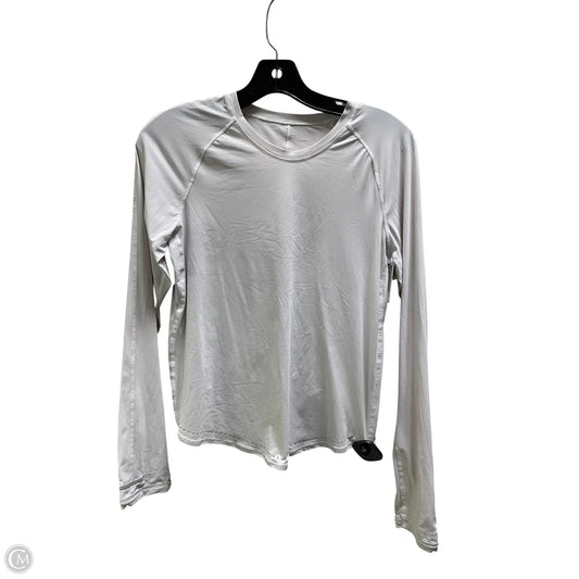 Athletic Top Long Sleeve Crewneck By Lululemon In White, Size: Xs