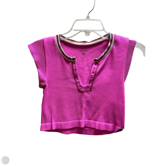Top Short Sleeve By Out From Under In Pink, Size: M