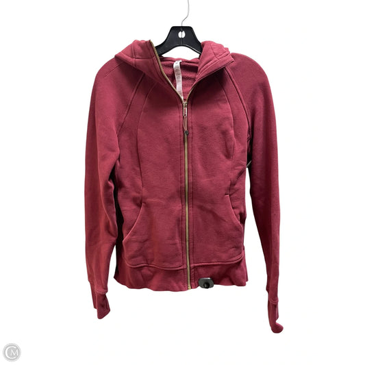 Athletic Jacket By Lululemon In Maroon, Size: 6