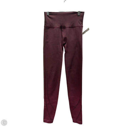 Athletic Leggings By Lululemon In Maroon, Size: 4