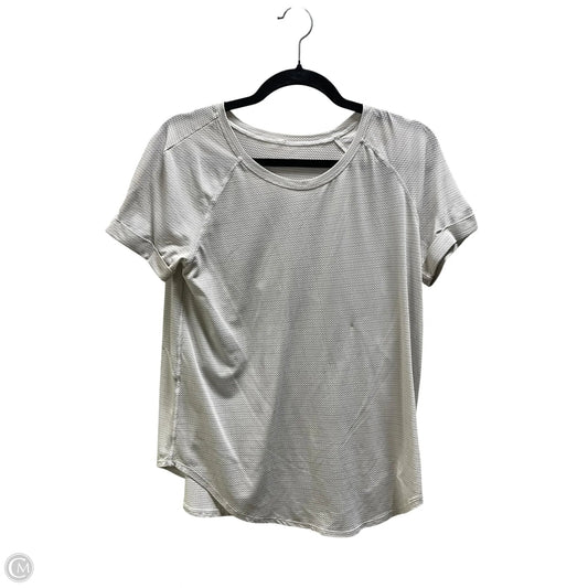 Athletic Top Short Sleeve By Lululemon In White, Size: 6