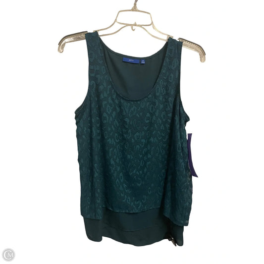 Top Sleeveless By Apt 9 In Green, Size: M