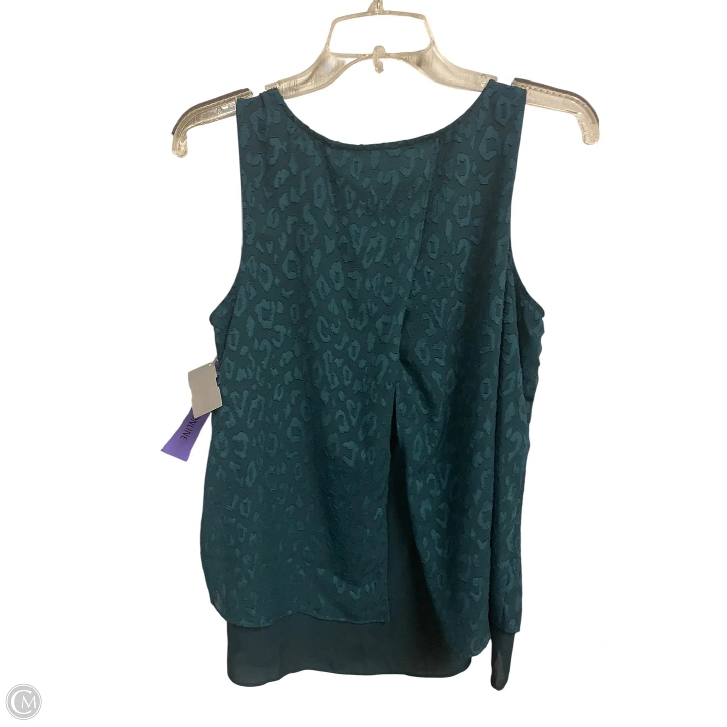 Top Sleeveless By Apt 9 In Green, Size: M