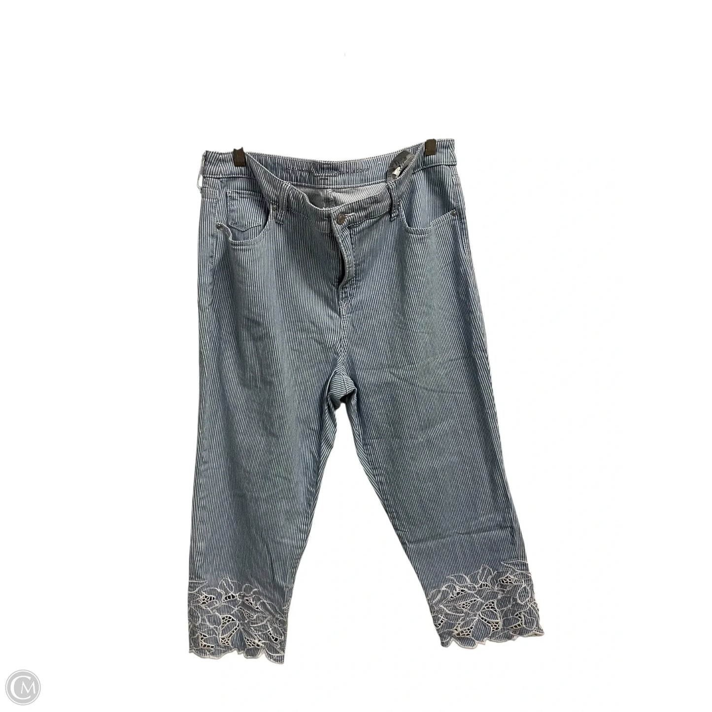 Pants Cropped By Chicos In Blue, Size: 16
