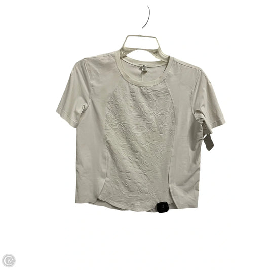 Athletic Top Short Sleeve By Lululemon In Beige, Size: 4