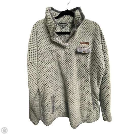 Jacket Fleece By Simply Southern In Grey, Size: 2x