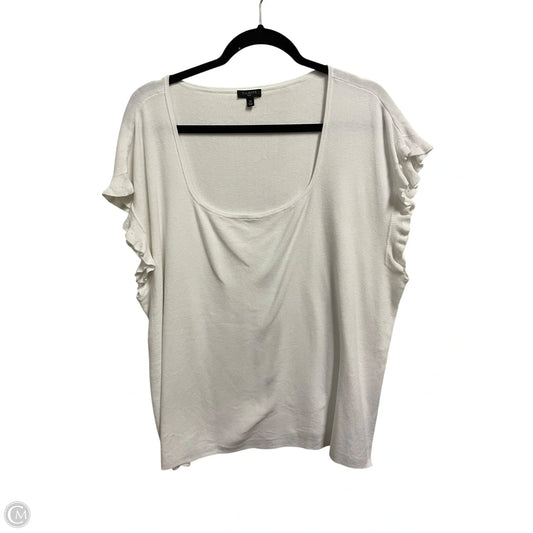 Top Sleeveless By Talbots In White, Size: 3x