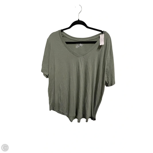 Top Short Sleeve By Terra & Sky In Green, Size: 1x