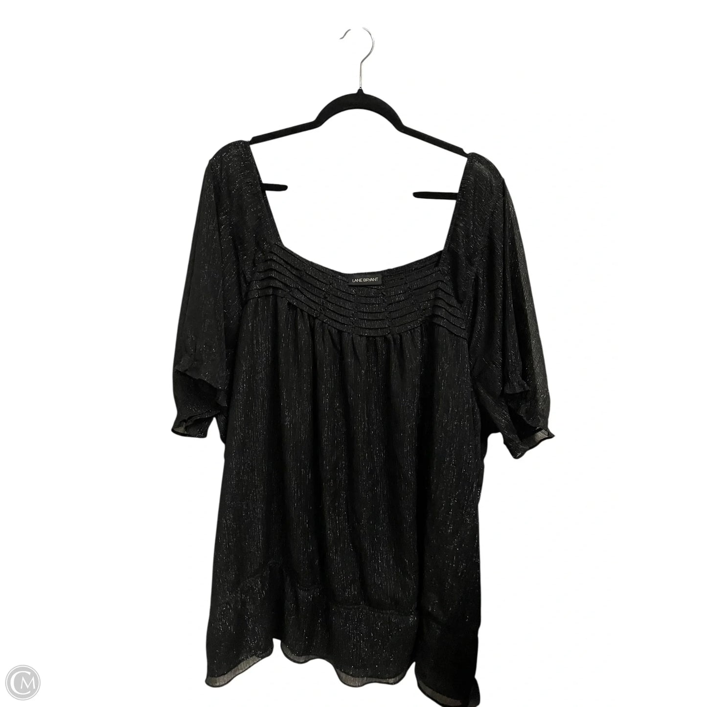 Top Short Sleeve By Lane Bryant In Black, Size: 28
