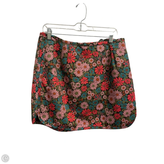 Skirt Mini & Short By Natural Life In Floral Print, Size: Xl