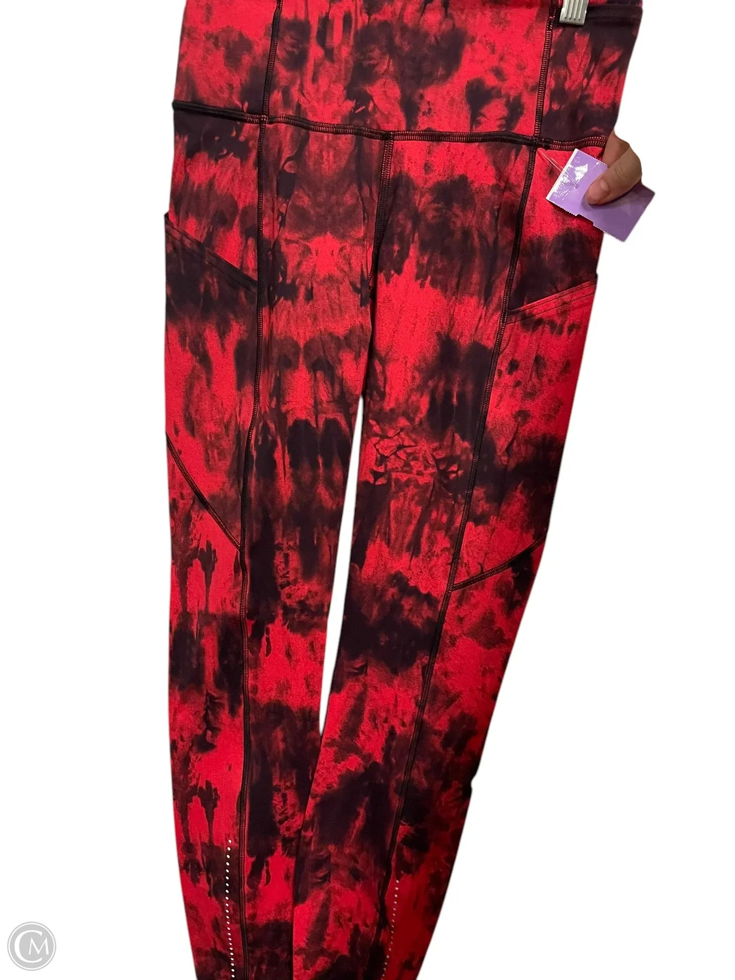 Athletic Leggings By Lululemon In Tie Dye Print, Size: 4