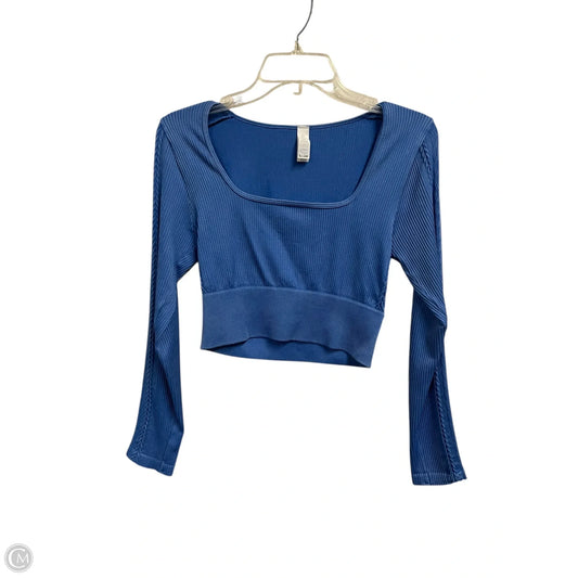 Athletic Top Long Sleeve Crewneck By Aerie In Blue, Size: M