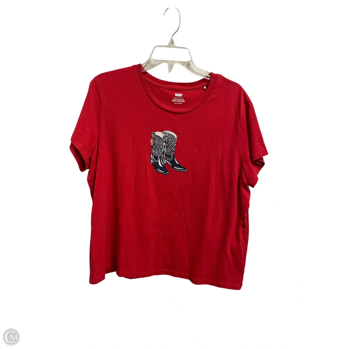 Top Short Sleeve By Levis In Red, Size: Xxl