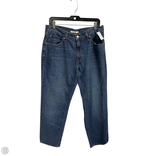 Jeans Straight By Levis In Blue Denim, Size: 12