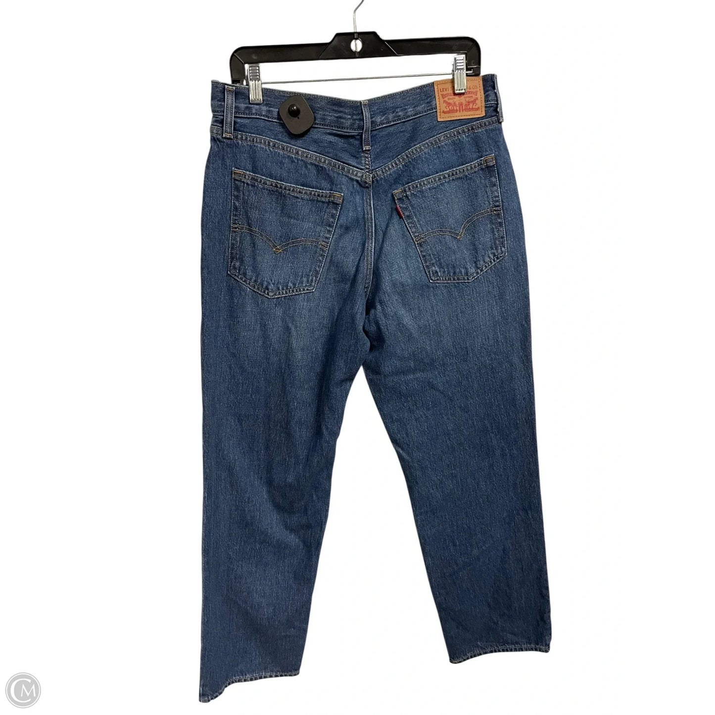 Jeans Straight By Levis In Blue Denim, Size: 12