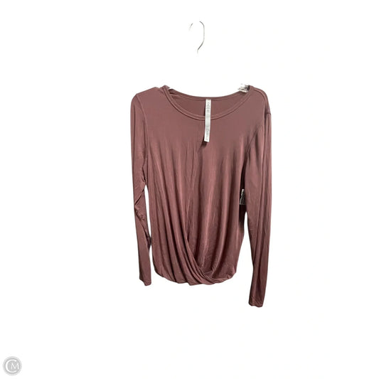Athletic Top Long Sleeve Crewneck By Lululemon In Pink, Size: 10