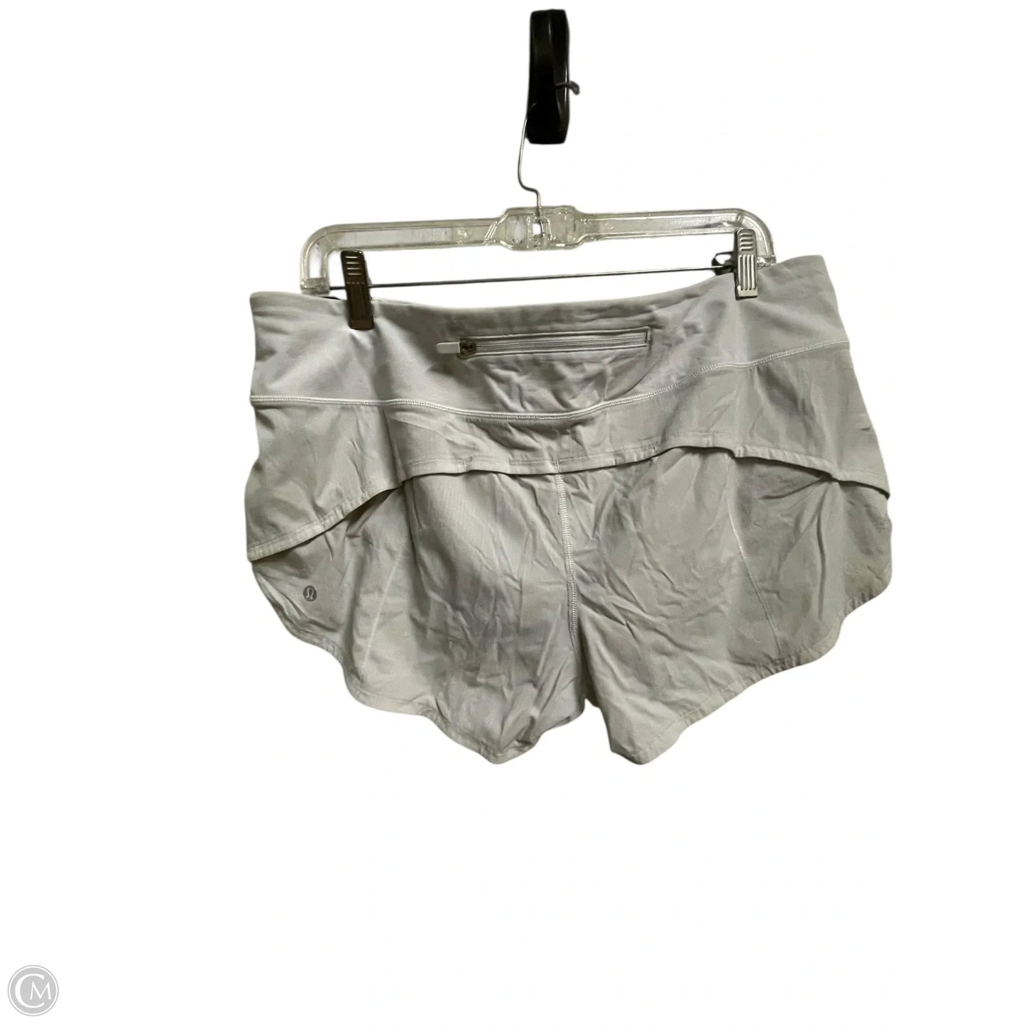 Athletic Shorts By Lululemon In White, Size: 12