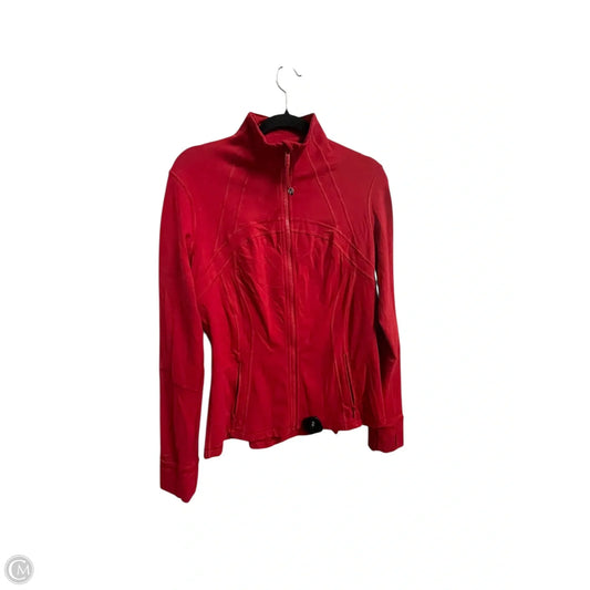 Athletic Jacket By Lululemon In Red, Size: 10