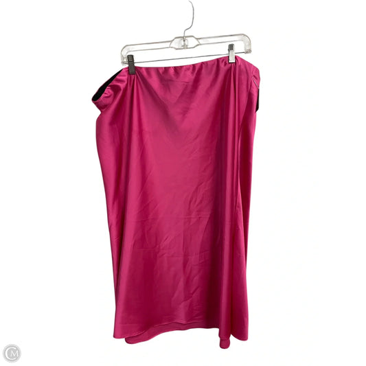 Skirt Midi By Clothes Mentor In Pink & Purple, Size: 3x