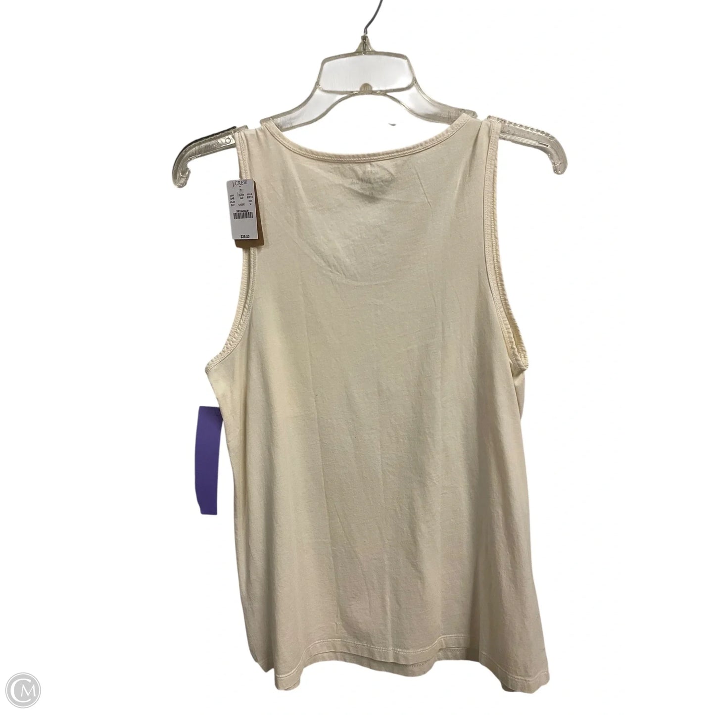 Top Sleeveless Basic By J. Crew In Cream, Size: M