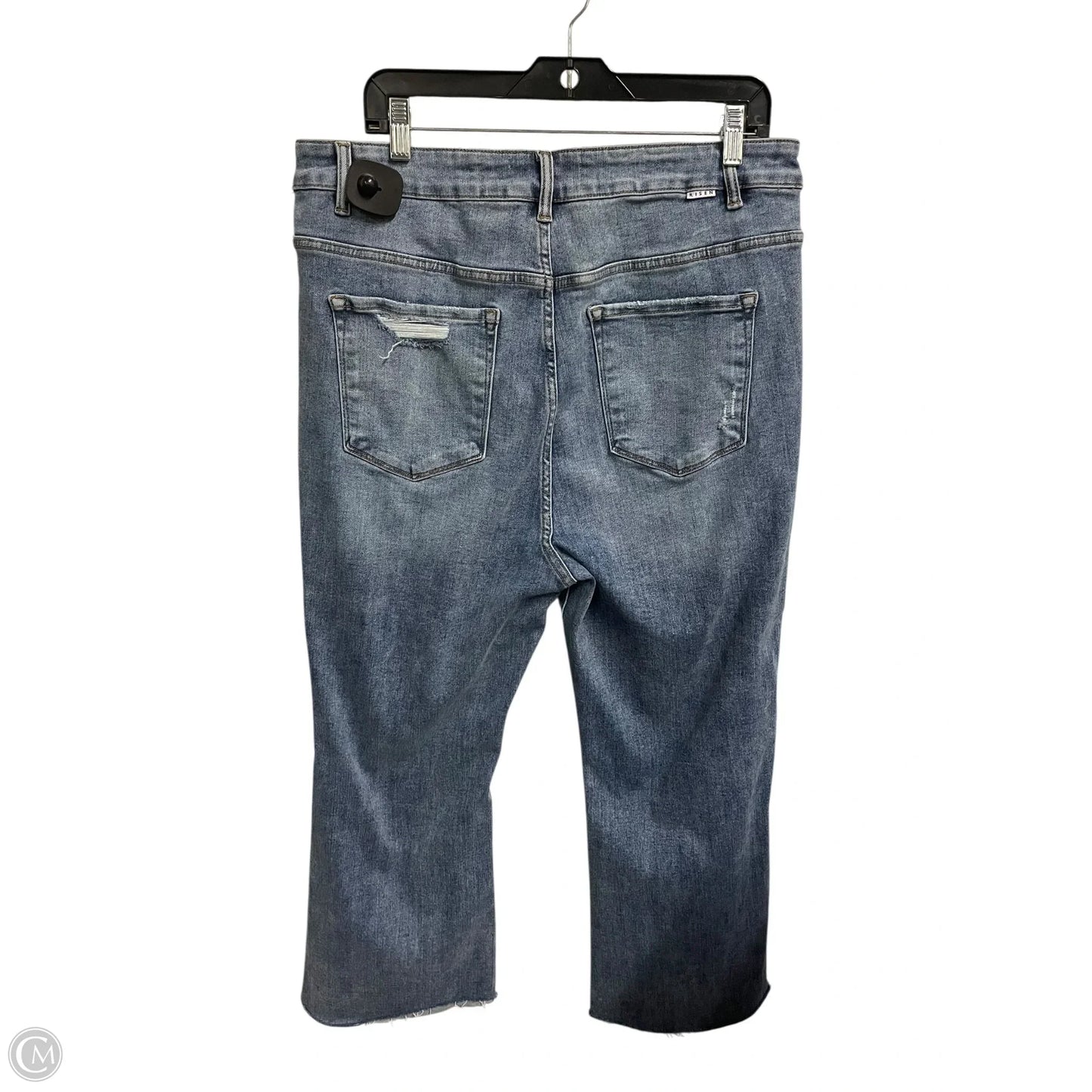 Jeans Cropped By Risen In Blue Denim, Size: 20