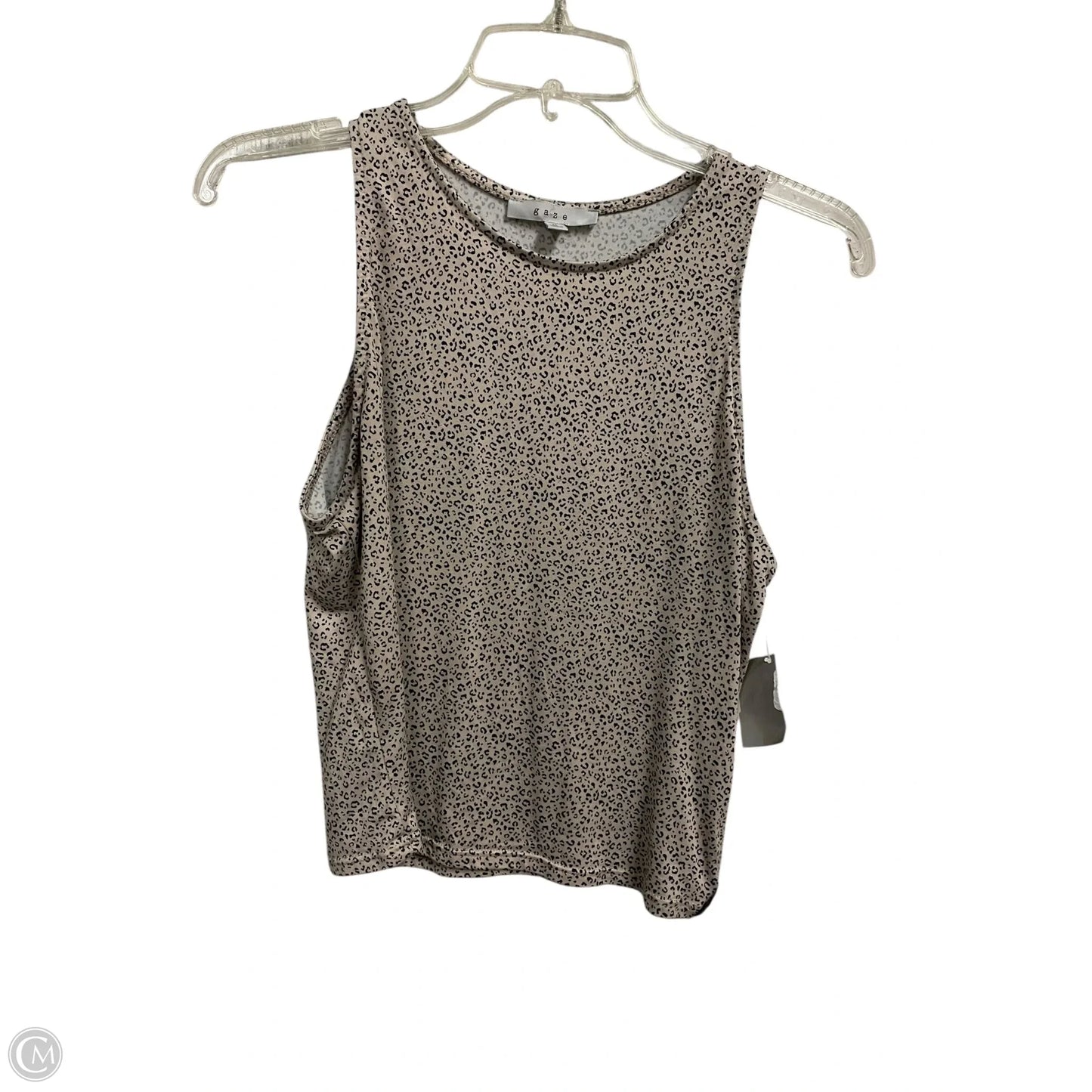 Top Sleeveless By Gaze In Animal Print, Size: M