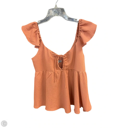 Top Sleeveless By Wishlist In Orange, Size: S