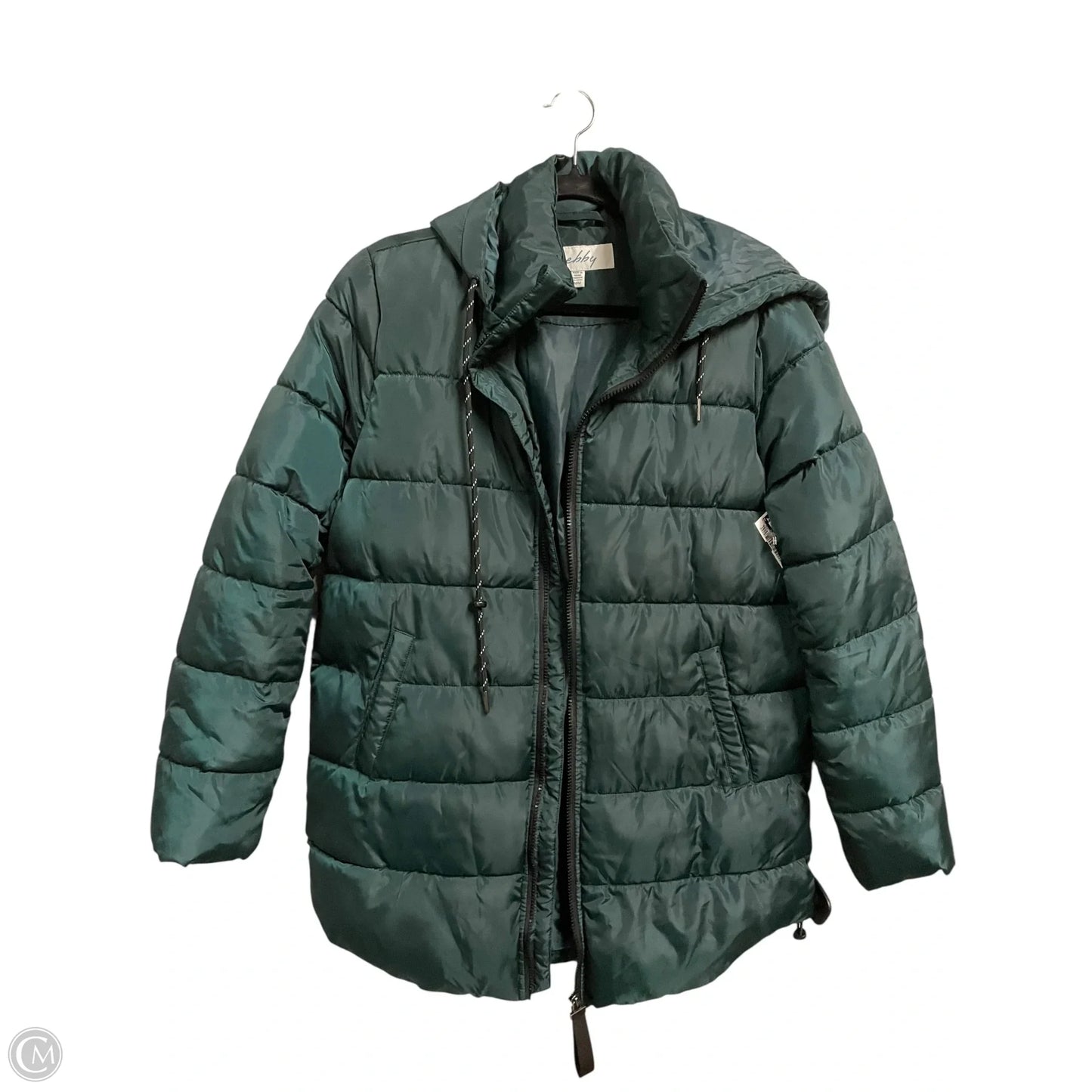 Coat Puffer & Quilted By Sebby In Green, Size: M