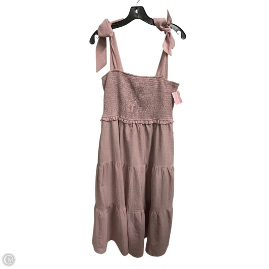 Dress Casual Midi By Listicle In Pink, Size: L