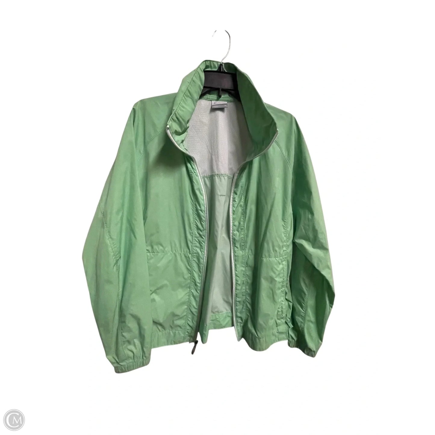 Jacket Windbreaker By Columbia In Green, Size: Xl