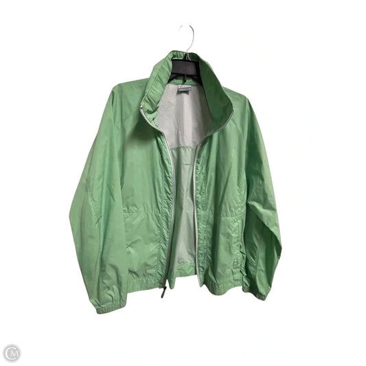 Jacket Windbreaker By Columbia In Green, Size: Xl