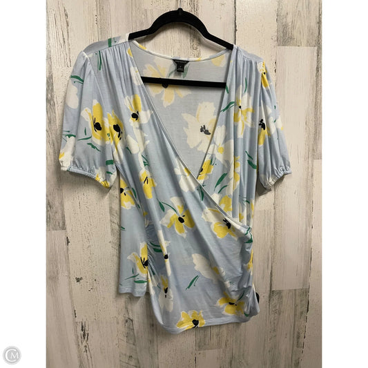 Top Short Sleeve By Ann Taylor In Blue, Size: M
