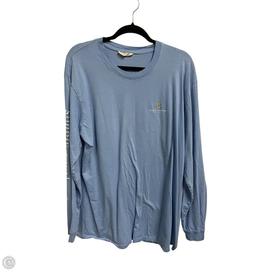 Top Long Sleeve Basic By Simply Southern In Blue, Size: Xl