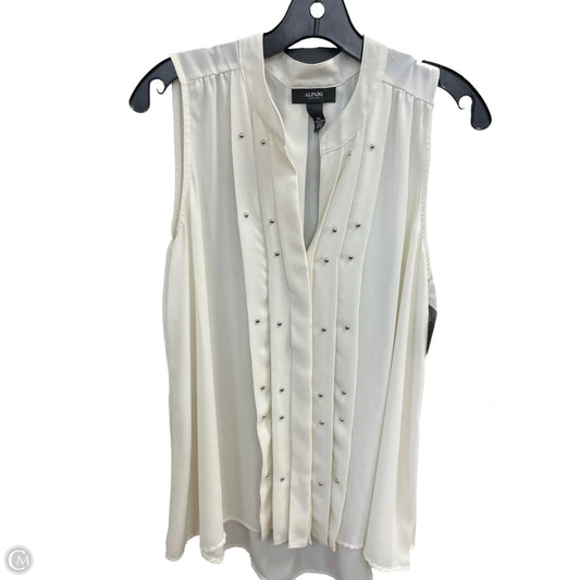 Top Sleeveless By Alfani In White, Size: Xl