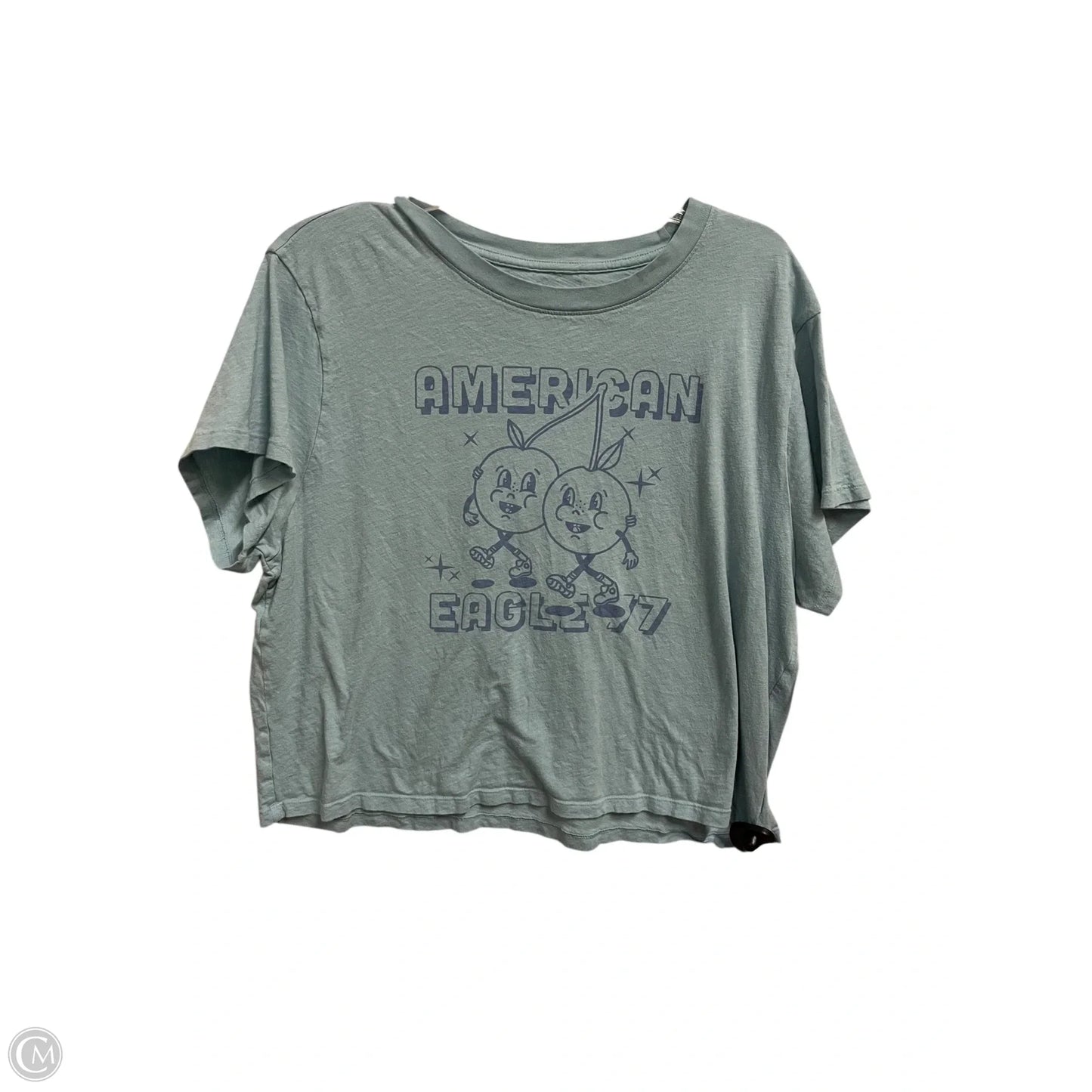 Top Short Sleeve Basic By American Eagle In Blue, Size: Xl